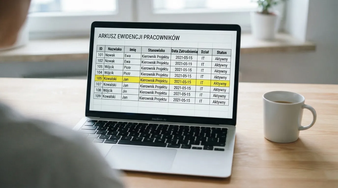Ekran laptopa z otwartym rejestrem licencji regulatora z Curaçao, w którym jeden wiersz zaznaczono żółtym podświetleniem